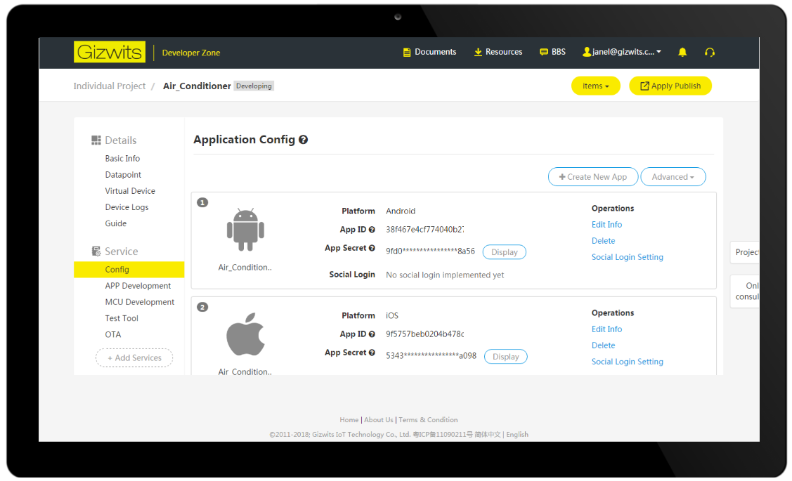 Create Android and iOS applications for your product