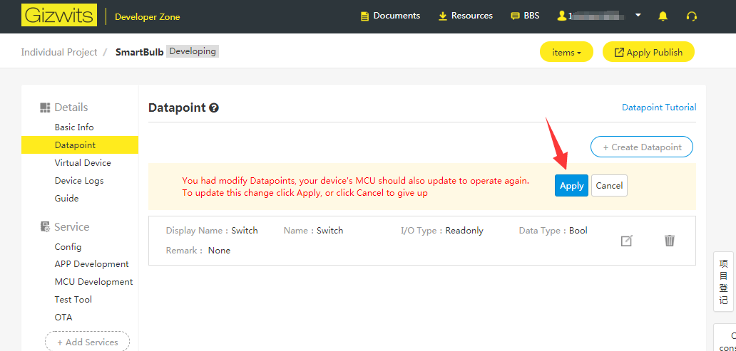 Gizwits Cloud access for for ESP8266-SoC scheme